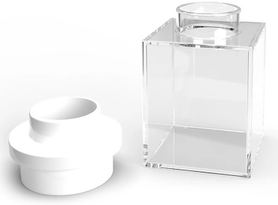 mmm.s Vase, Trans-Clear with White Top : Gear 109865 | BrickLink