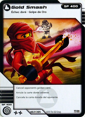 NINJAGO Masters of Spinjitzu Deck 1 Game Card 77 Gold Smash