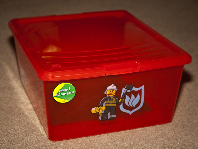 red lego storage box