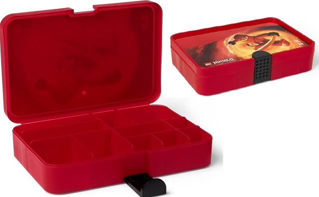 Lego - Lego Horloge Ninjago Tri Boîte, étui de rangement/boîte avec  compartiments, rouge translucide, rouge transparent - Boîte de rangement -  Rue du Commerce