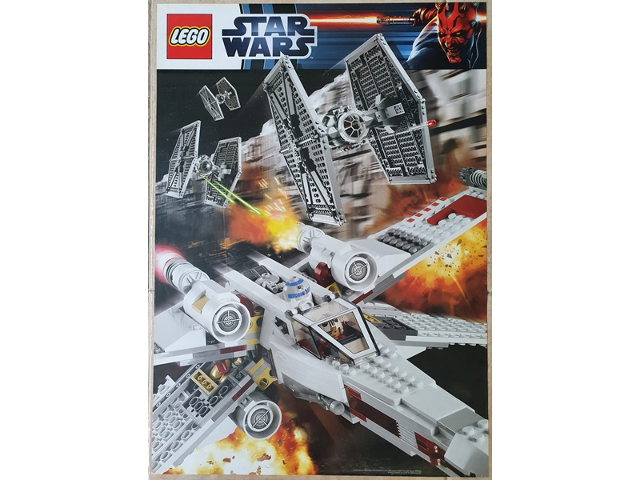 Udvidelse etikette Mig Star Wars 2012 Poster X-wing Starfighter (9493) / TIE Fighter (9492)  (Non-Folded) : Gear 6003018 | BrickLink