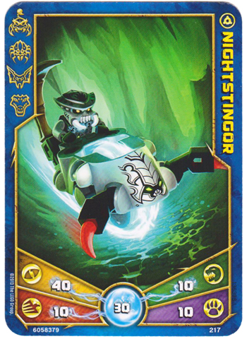 LEGENDS OF CHIMA Deck #2 Game Card 217 - Nightstingor : Gear