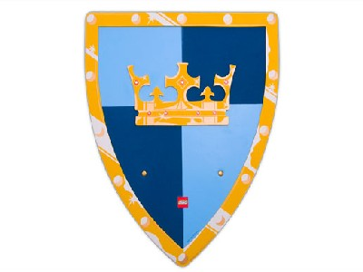 Lego 2 Stück Ritterschild mit  Krone in gold Shield Triangular Crown Neu Castle 