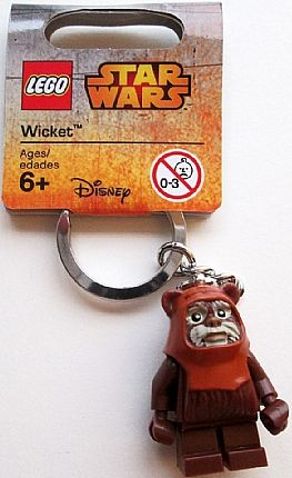New With Tags Lego Keyring Wicket the Ewok Star Wars Keychain 852838 