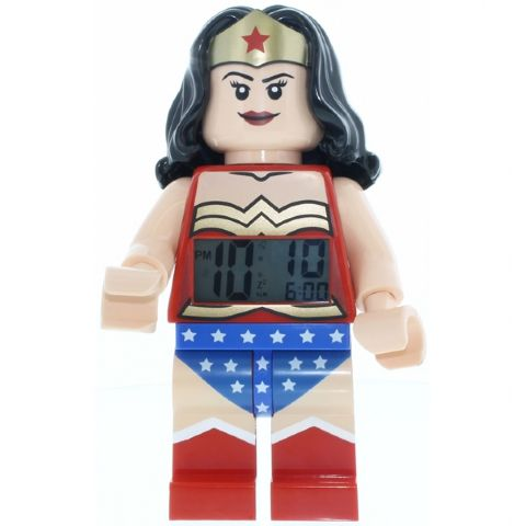LEGO DC Comics WONDER WOMAN 9.5" Digital Alarm Clock Minifigure Kids Bedroom New 