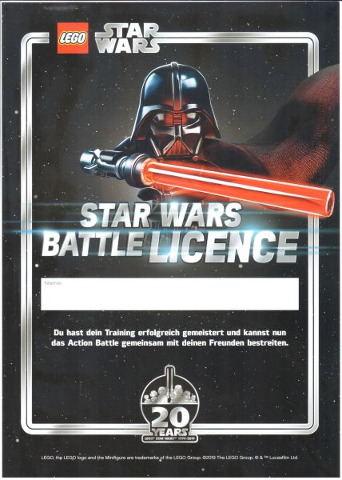 Star Wars Licence (License) Certificate (German) : Gear BrickLink