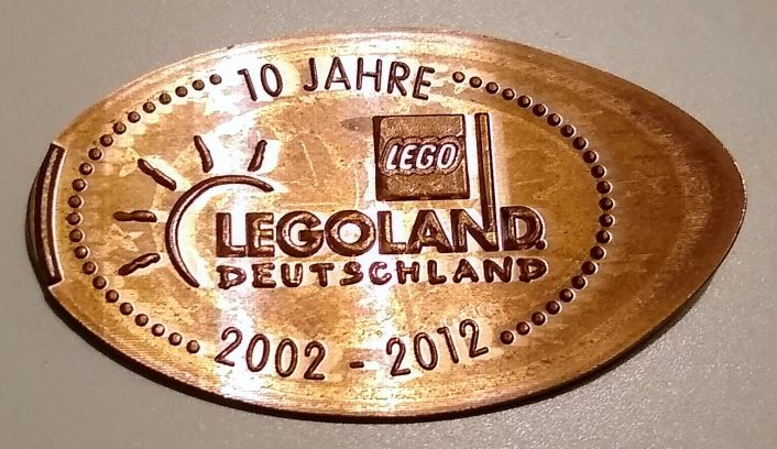 speler Cornwall delicaat Pressed Euro Five Cent Piece - Legoland Deutschland 10 Jahre (2002 - 2012)  : Gear Coin54 | BrickLink