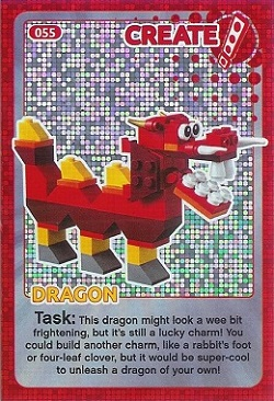 CREATE THE WORLD TRADING CARD NEW DRAGON #055 BESTPRICE LEGO GIFT 