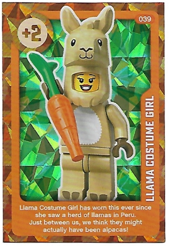 Create the World Living Amazingly Trading Card 039 Llama Costume