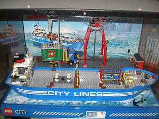 BrickLink - Gear CtyHarAM1 : LEGO Display Assembled Set, City Set 7994 Harbor in Plastic Case [Retail Display Case:Town:City:Harbor] - Reference Catalog