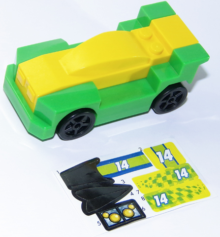 yellow And Green Race cars 2009 General Mills Lego Pull-Back Racers Red 