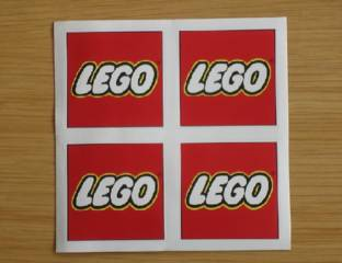 Lego Logo Aufkleber/Sticker Ersatzset 8 Stücke 