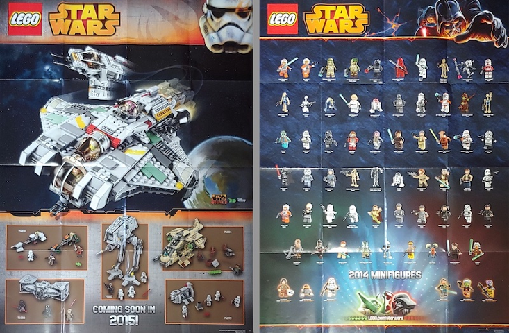 Star Wars 2014 Minifigure Gallery Poster / The Ghost With Upcoming 2015  Sets (Double-Sided) : Gear P14Sw2 | Bricklink