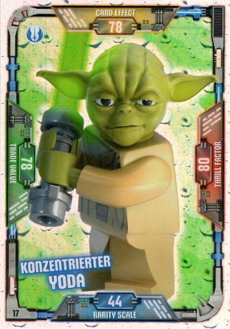 Lego Star Wars Serie 1 Trading Cards limitierte LE1 Meister Yoda 