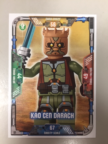 LEGO ® Star Wars ™ serie 1 carte da collezione carta 51-Kao CEN Darach 