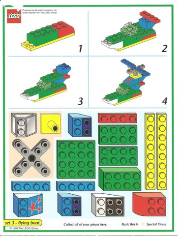 Creator Board Game Model Card Green Border Set 3 Flying Boat