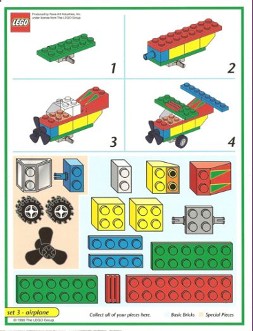 Creator Board Game Model Card Green Border Set 3 Airplane