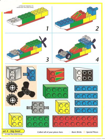 Creator Board Game Model Card Yellow Border Set 4 Big Boat