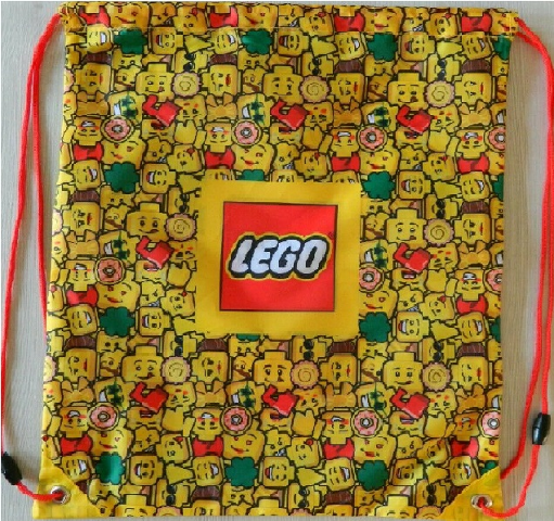 Gym Bag, Minifigure Heads and Food with LEGO Logo