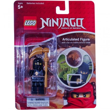 NINJAGO Cole Key Chain with Clip-on Battle Sound Base blister pack