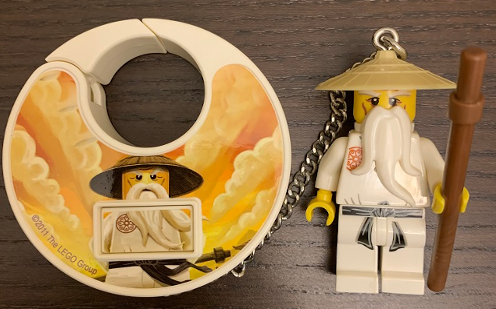 NINJAGO Sensei Wu Key Chain with Clip-on Battle Sound Base blister pack