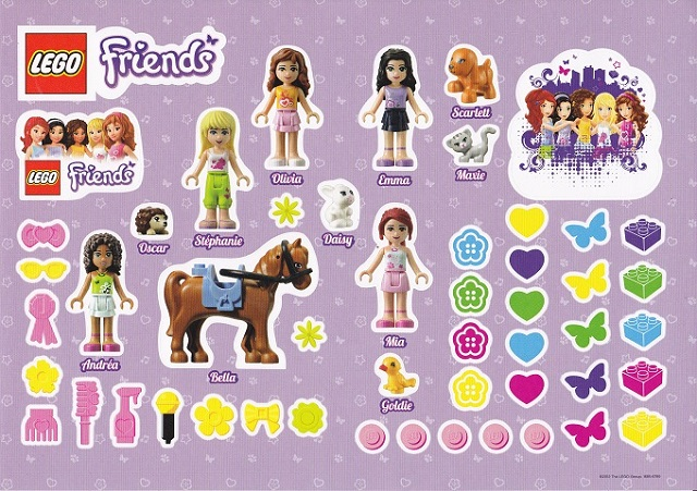 Sticker Sheet, Friends, Sheet of 51 Stickers