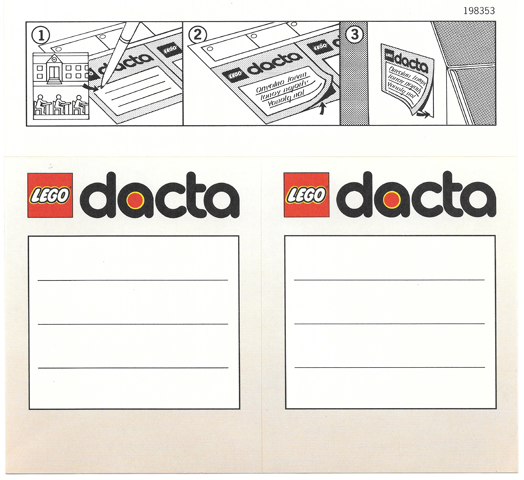 Sticker Sheet for Storage Box, Dacta