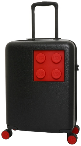 Trolley Suitcase, Urban 20" - Black with Red Wheels and Brick 2 x 2