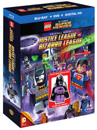 Video DVD and BD and UV - Justice League vs Bizarro League with Minifigure