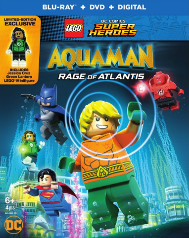 Video DVD and BD and UV - Aquaman: Rage of Atlantis with Minifigure