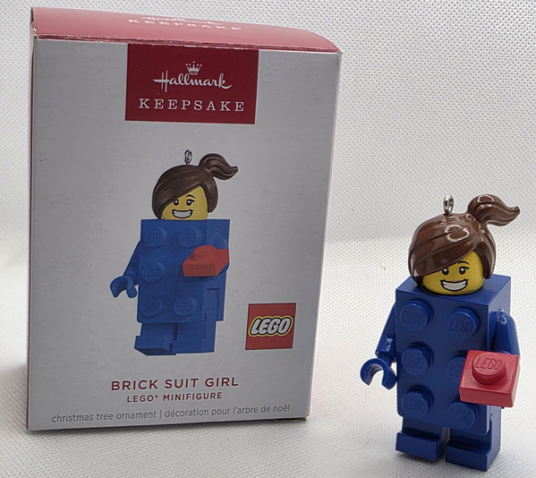 Christmas Tree Ornament, Hallmark LEGO Brick Suit Girl