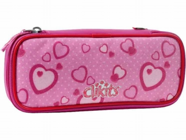 Pencil Case, Clikits Heart Pencil Roll