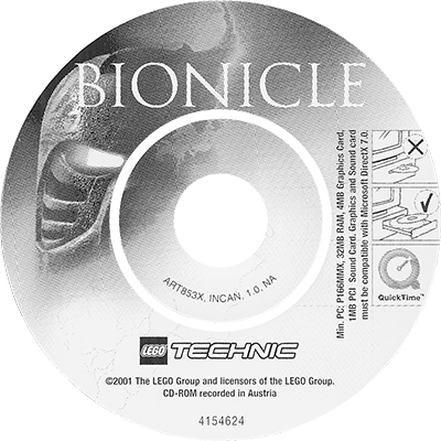 BIONICLE In-Can CD-ROM, Black & White