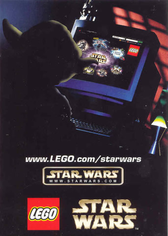 Postcard - Star Wars Yoda viewing monitor with Star Wars Lego Sets