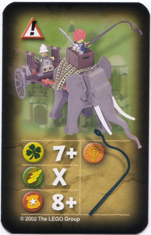 Orient Expedition Game Card, Hazard - Elephant with Cart