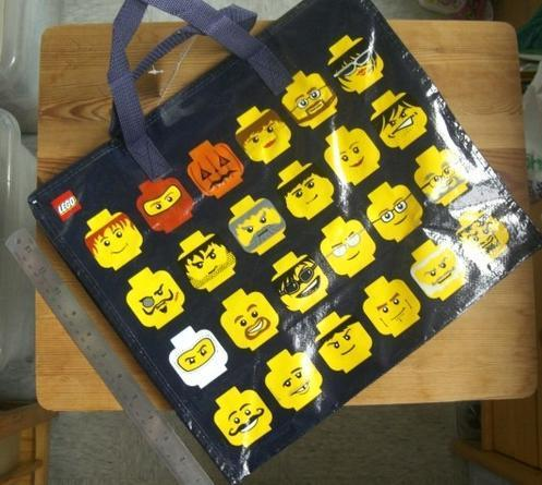 Tote Bag, PVC Minifigure Heads Pattern