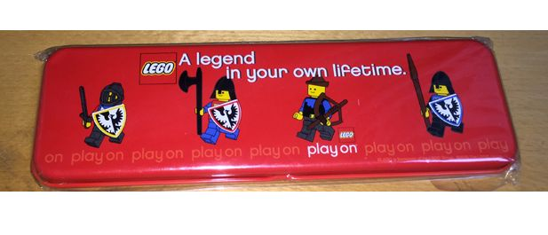 Pencil Case, Castle Minifigures 'A legend in your own lifetime.' Pattern - Metal