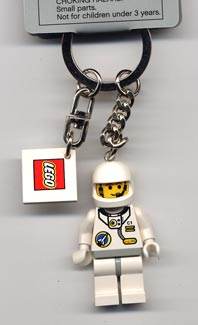 Astronaut Key Chain with 2 x 2 Square Lego Logo Tile
