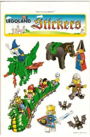 Sticker Sheet, Castle Theme Legoland Sticker Sheet