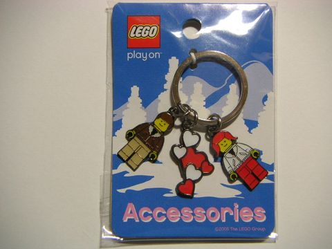 Minifigures Metal Key Chain - Arctic Valentine 2005 (Red Hearts)