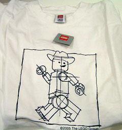 T-Shirt, Cowboy Minifigure Sketch
