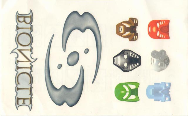 Tattoos (Temporary Body Print), Bionicle Pattern