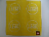 Towel, LEGO Logo 2 x 2 Studs 25 x 25 cm, Yellow