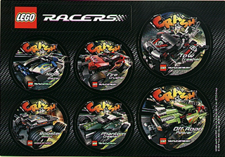 Sticker Sheet, Racers Sheet - 2007 Lego Club Exclusive