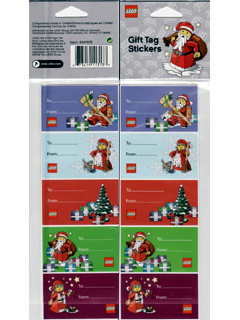 Gift Tags, Christmas Gift Tag Stickers - Set of 10 (Lego Club Australia)