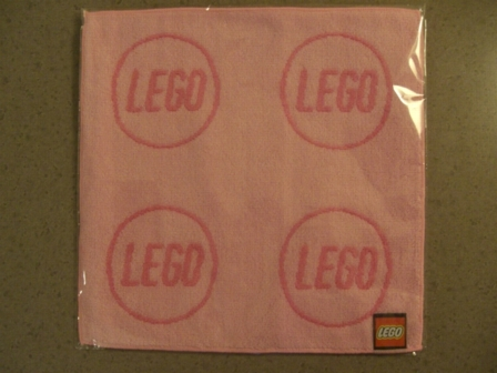 Towel, LEGO Logo 2 x 2 Studs 25 x 25 cm, Pink