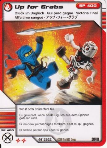 NINJAGO Masters of Spinjitzu Deck #1 Game Card 28 - Up for Grabs - International Version
