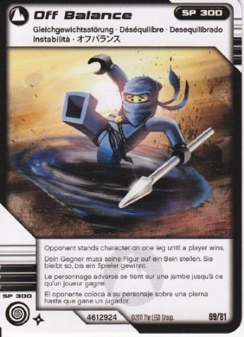 NINJAGO Masters of Spinjitzu Deck #1 Game Card 69 - Off Balance - International Version