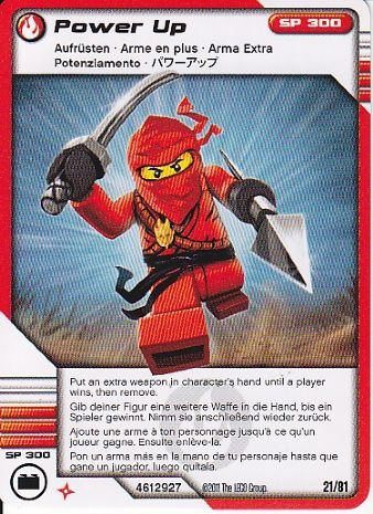 NINJAGO Masters of Spinjitzu Deck #1 Game Card 21 - Power Up - International Version