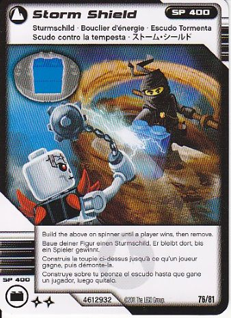 NINJAGO Masters of Spinjitzu Deck #1 Game Card 76 - Storm Shield - International Version